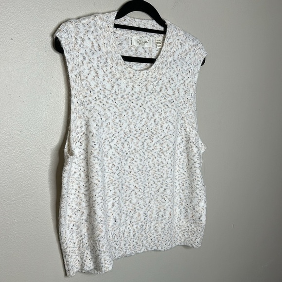 T3 RD Style Women’s Knit Vest Cream Tan Brown Size XL New with tags Stitchfix - Picture 9 of 9